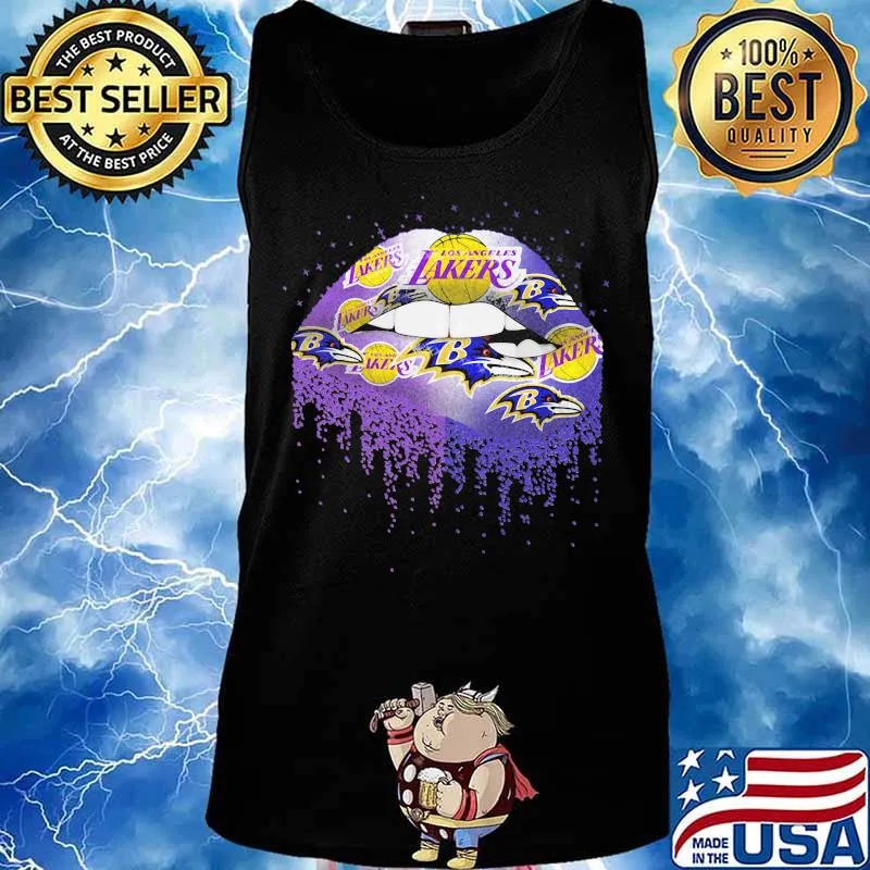 Lips los angeles lakers baltimore ravens s Tank top