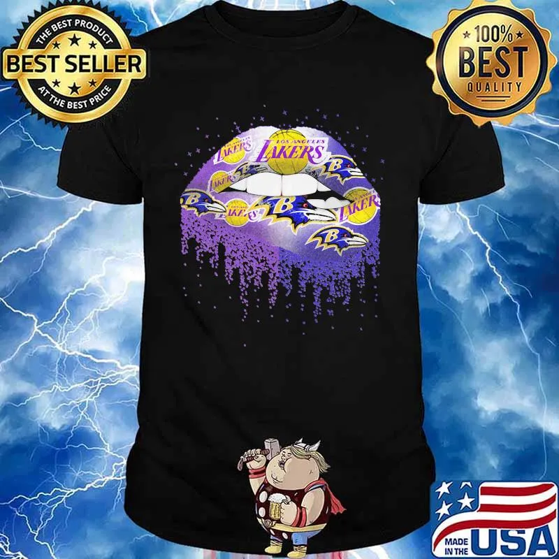 Lips los angeles lakers baltimore ravens shirt