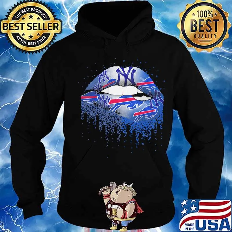 Lips new york yankees buffalo bills s Hoodie