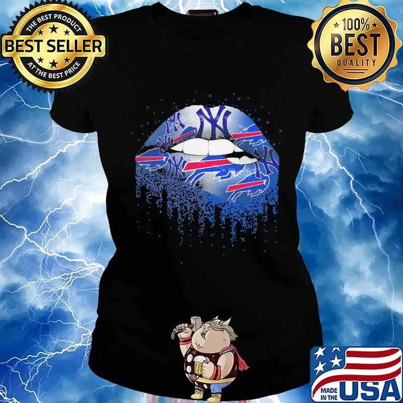 Lips new york yankees buffalo bills s Ladies tee