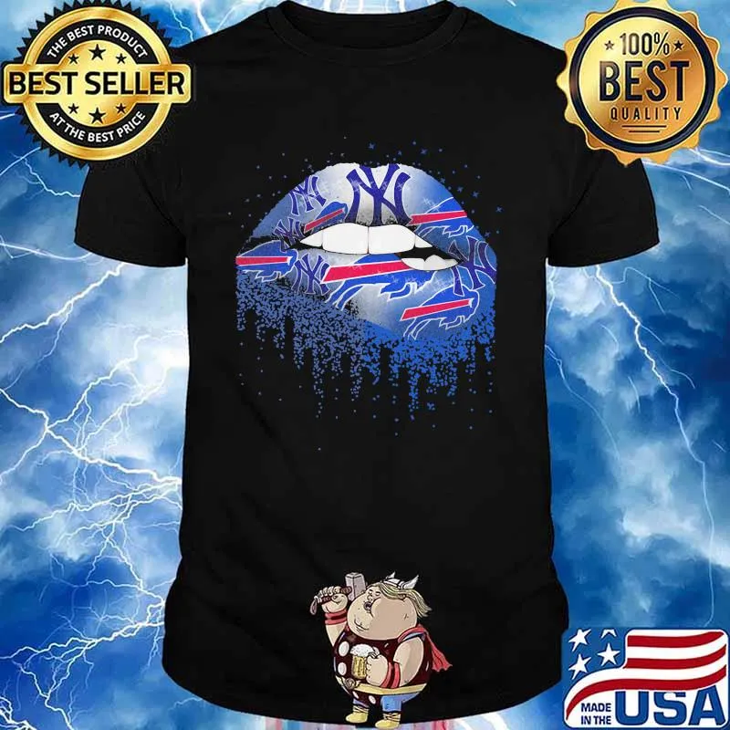 Lips new york yankees buffalo bills shirt