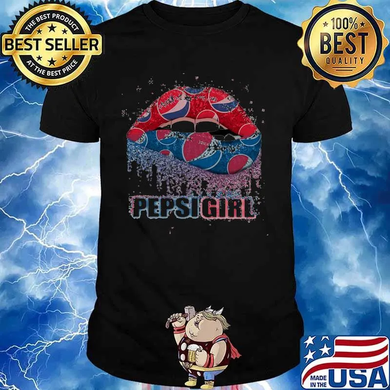 Lips pepsi girl logo shirt