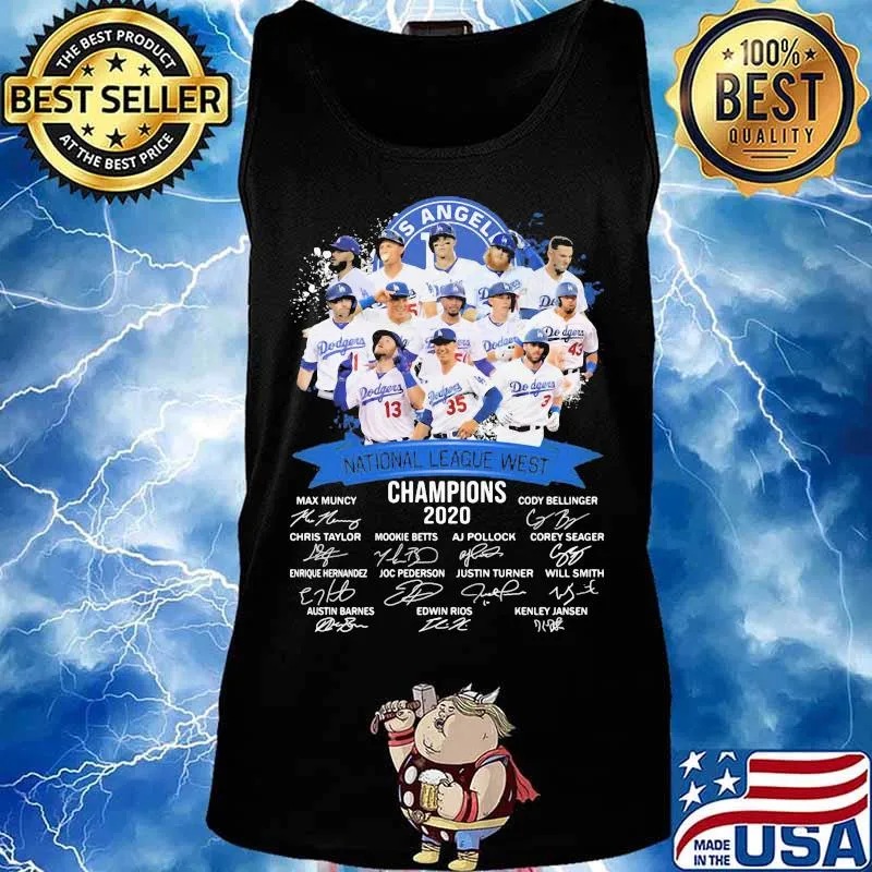 Los angeles dodgers national league west champions 2020 signatures s Tank top