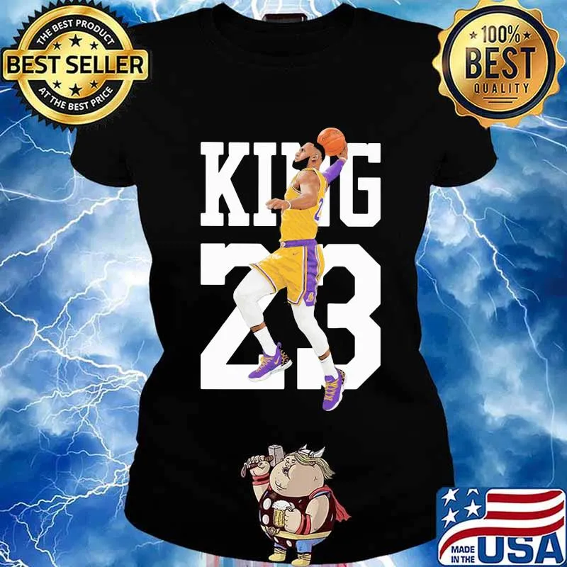 Los angeles lakers 23 lebron james king s Ladies tee