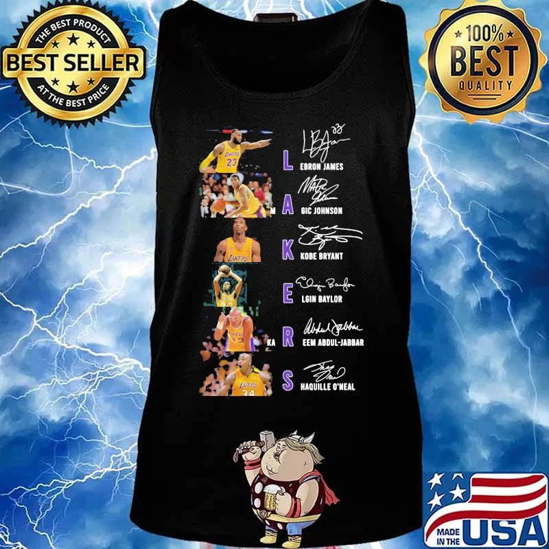 Los angeles lakers basketball signatures s Tank top
