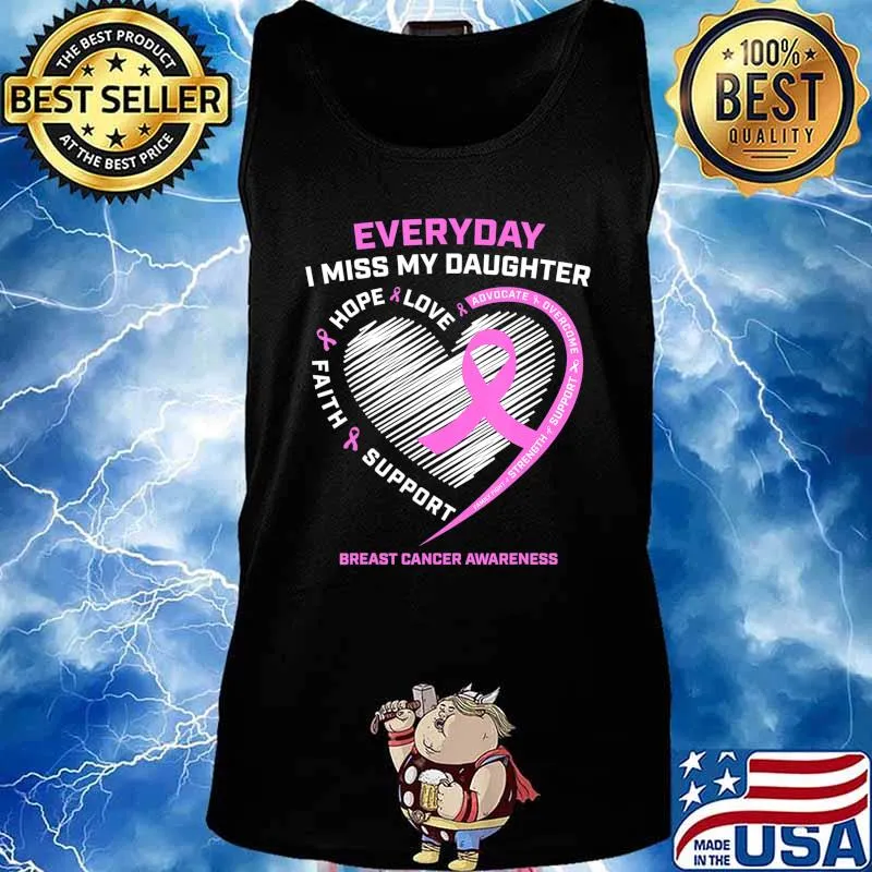 Loving Memory Miss My Daughter Breast Cancer Awareness Women T-Shirt Tank top