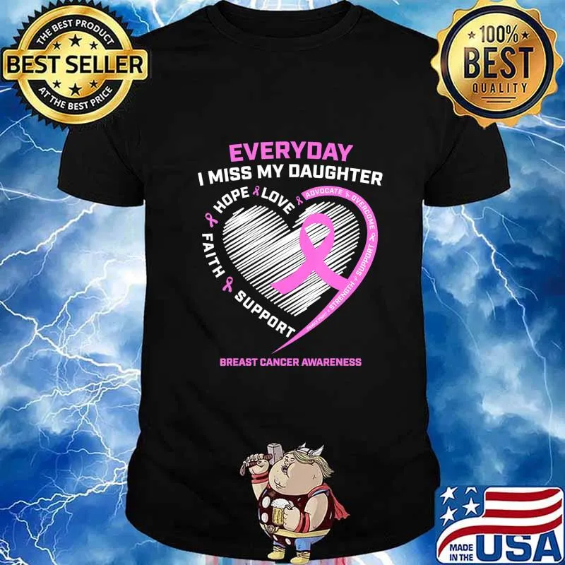 Loving Memory Miss My Daughter Breast Cancer Awareness Women T-Shirt