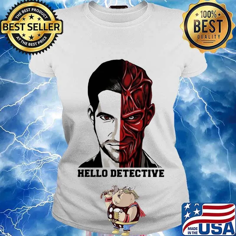 Lucifer desenho hello detective s Ladies tee