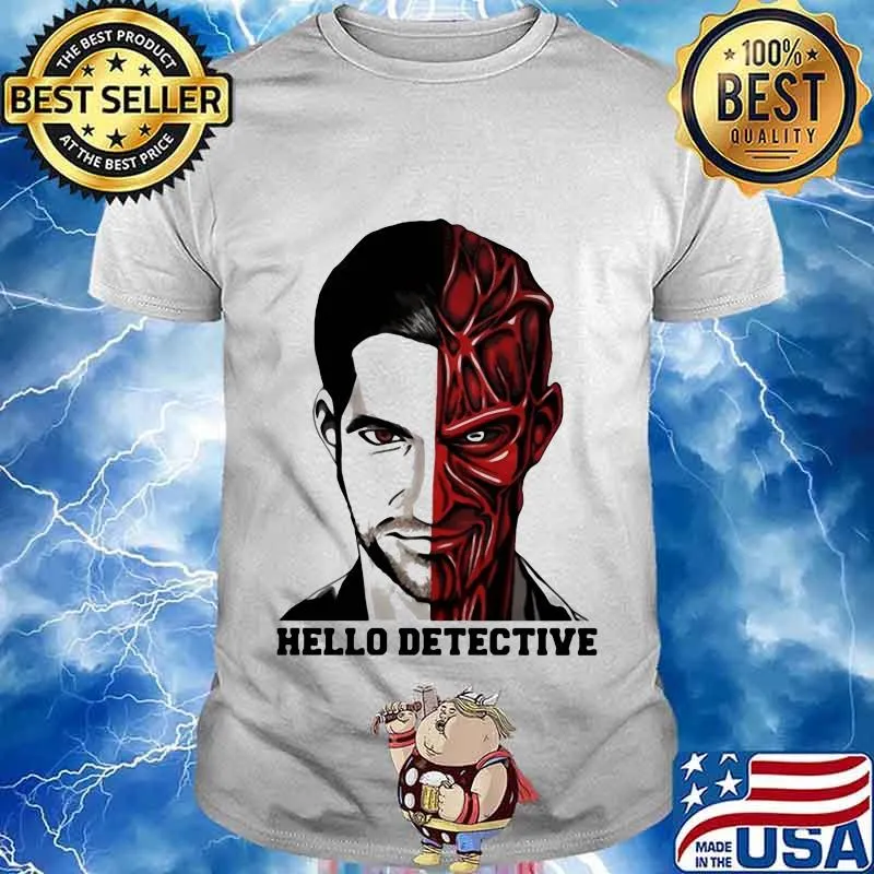 Lucifer desenho hello detective shirt