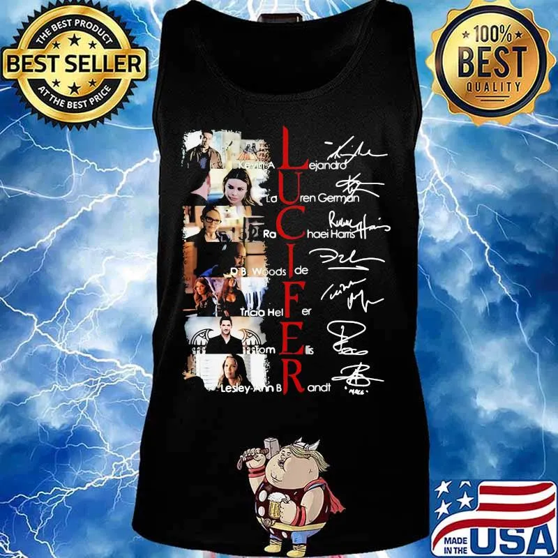 Lucifer movie characters signatures s Tank top