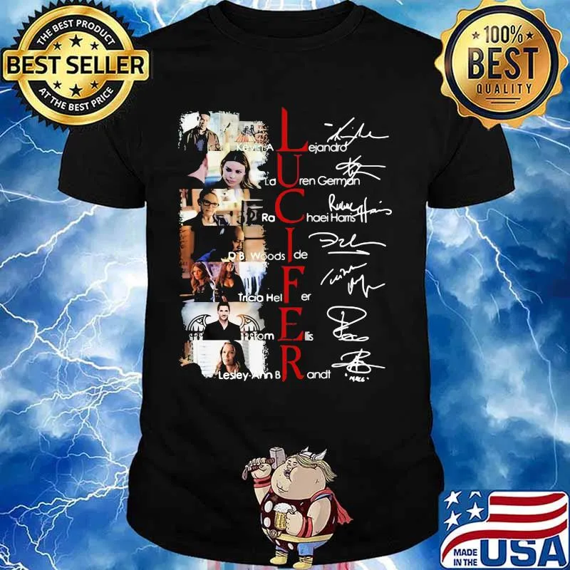 Lucifer movie characters signatures shirt