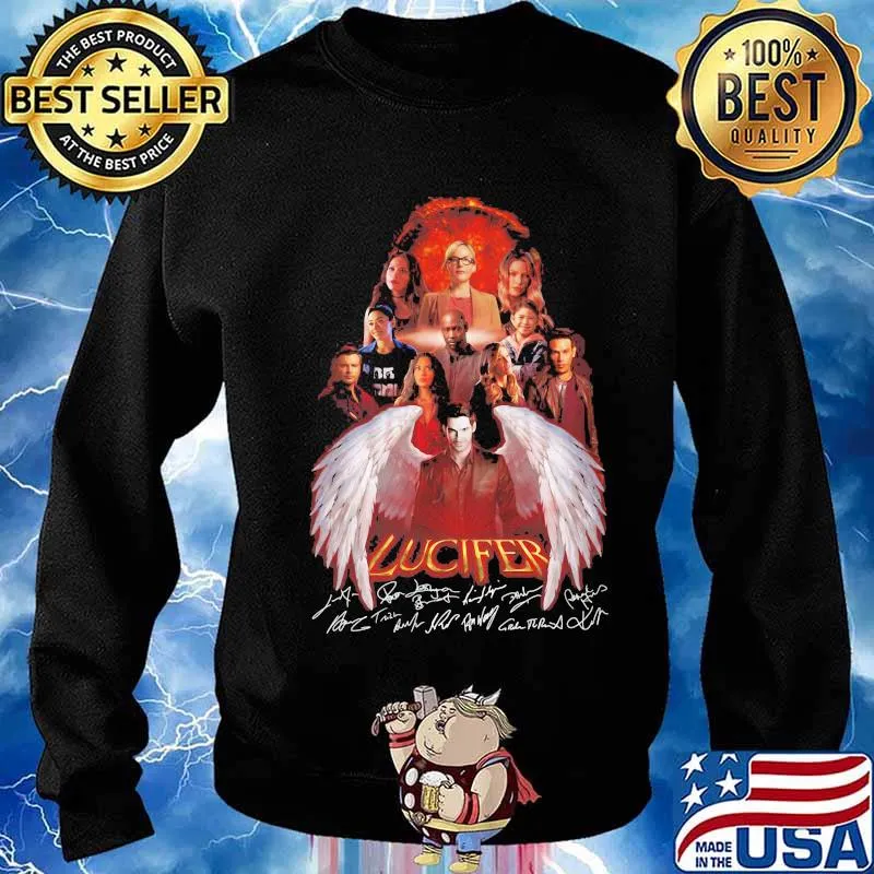 Lucifer wings characters signatures s Sweater