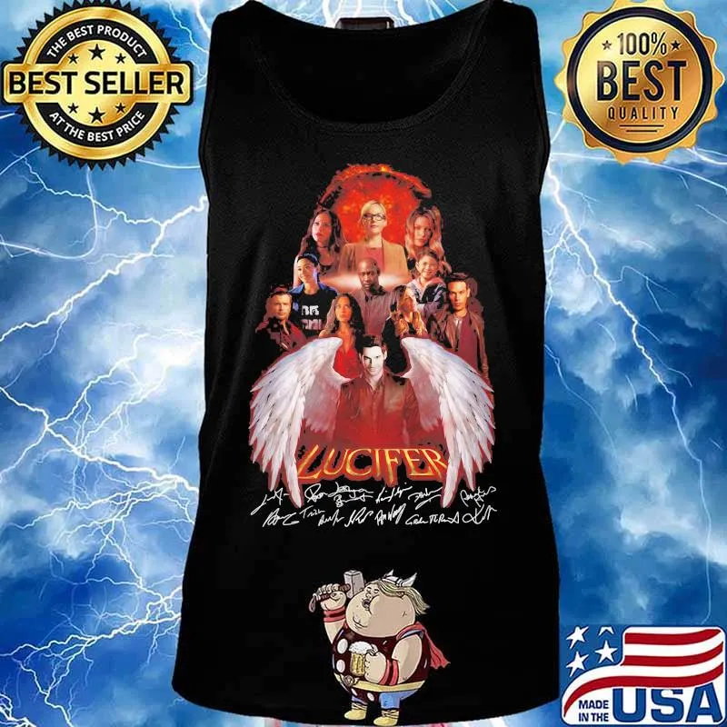 Lucifer wings characters signatures s Tank top