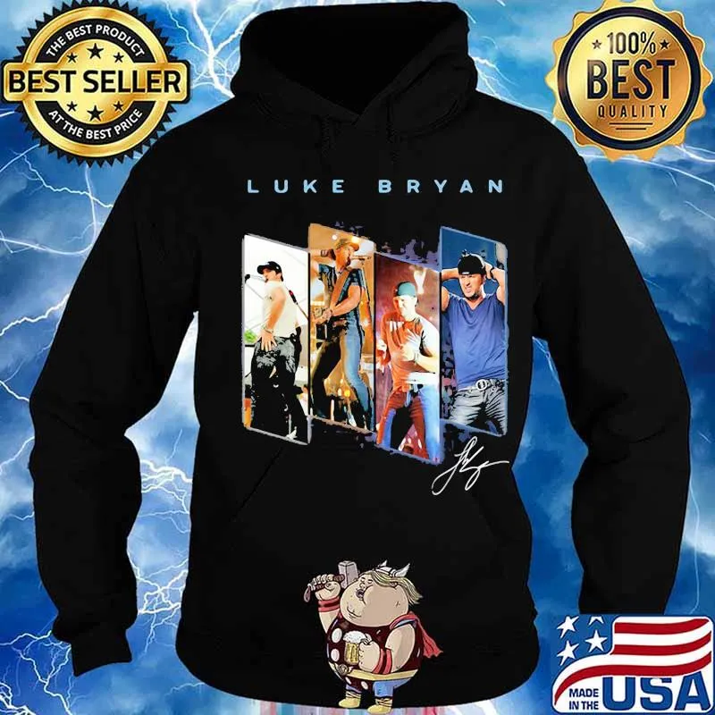 Luke bryan singer signature vintage s Hoodie