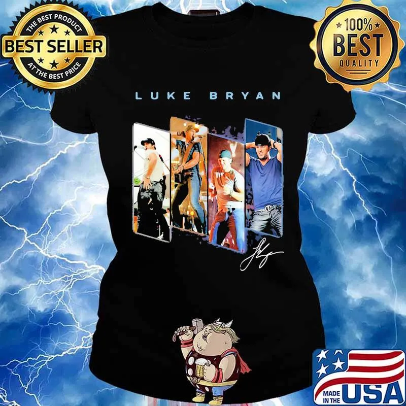 Luke bryan singer signature vintage s Ladies tee