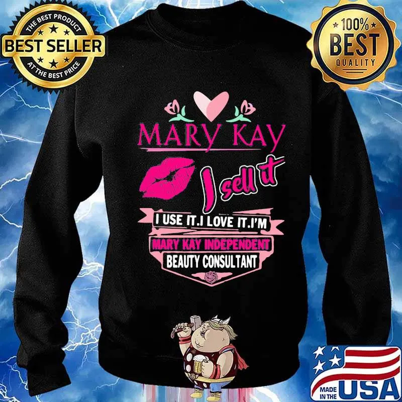Mary kay i sell it i use i love it i am a mary kay independent beauty consultant logo lips s Sweater