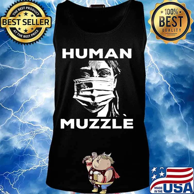 Masks Human Muzzles Anti Lockdown No Mask Protest Conspiracy T-Shirt Tank top