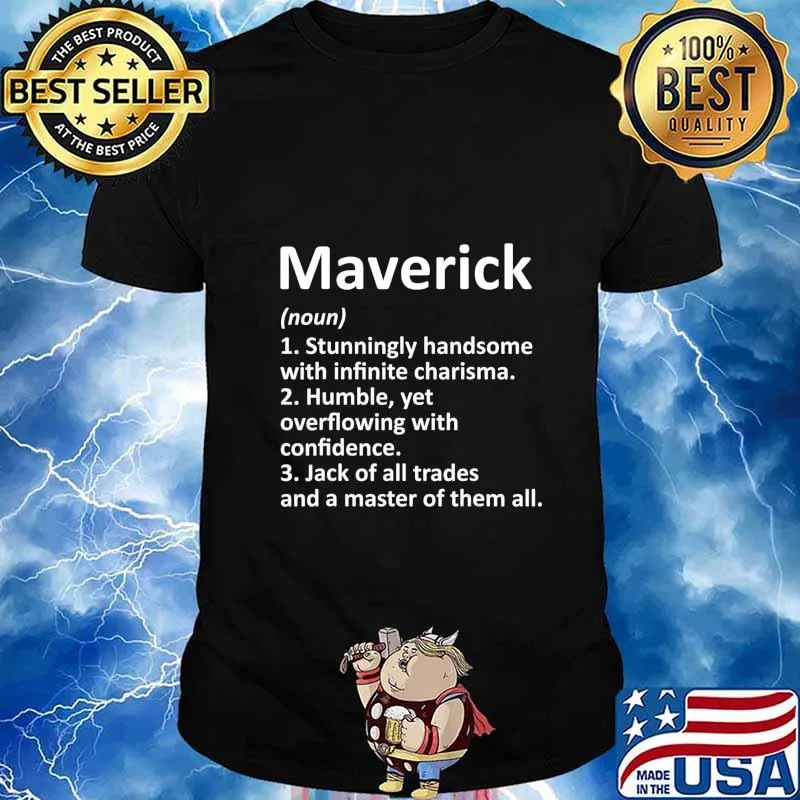 MAVERICK Definition Personalized Name Funny Birthday Gift T-Shirt