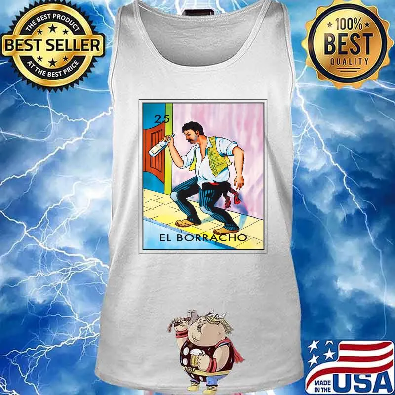 Mens EL BORRACHO (Loteria) Mexican Lottery Bingo Premium T-Shirt Tank top