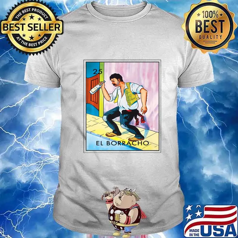 Mens EL BORRACHO (Loteria) Mexican Lottery Bingo Premium T-Shirt