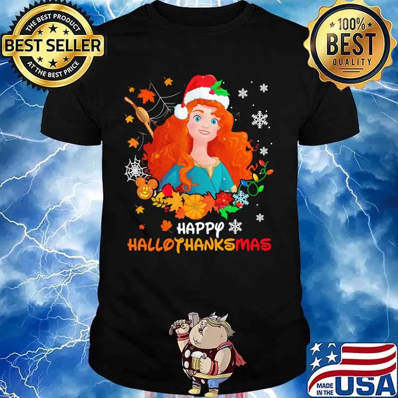 Merida happy hallothanksmas halloween thanksgiving christmas shirt