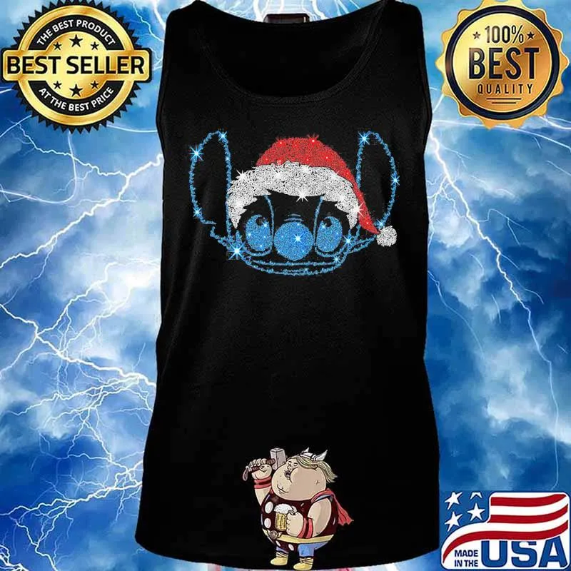 Merry christmas stitch diamond s Tank top