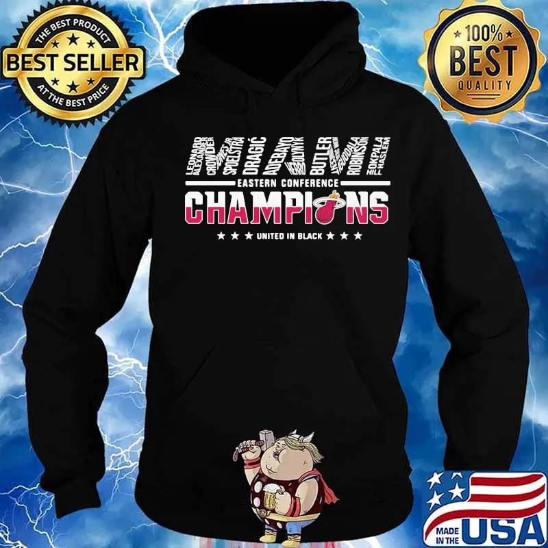miami heat eastern conference champions united in black stars s Hoodie