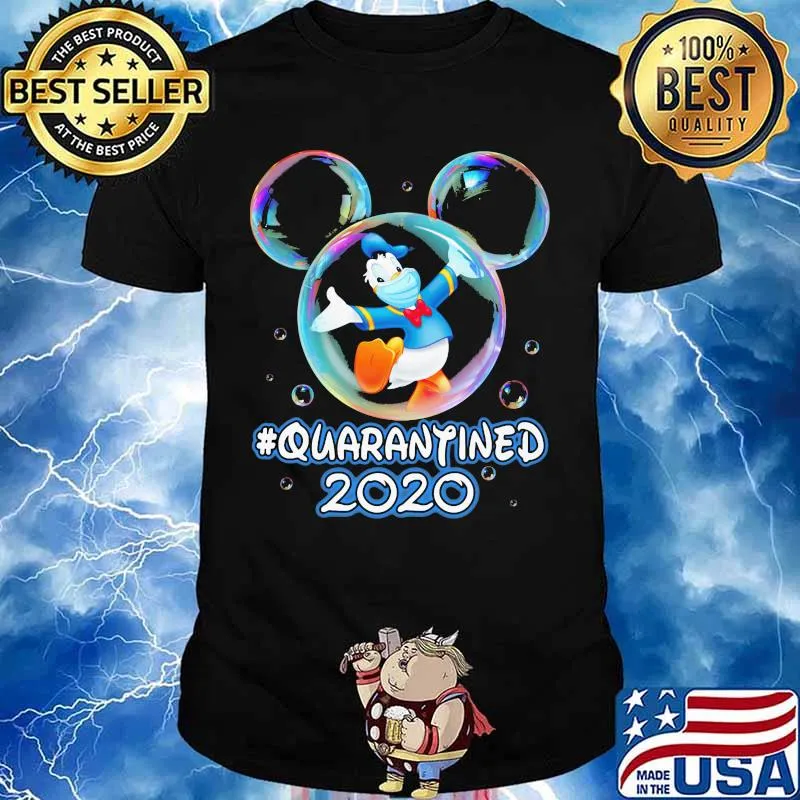Mickey mouse donald duck wear mask quarantined 2020 shirt