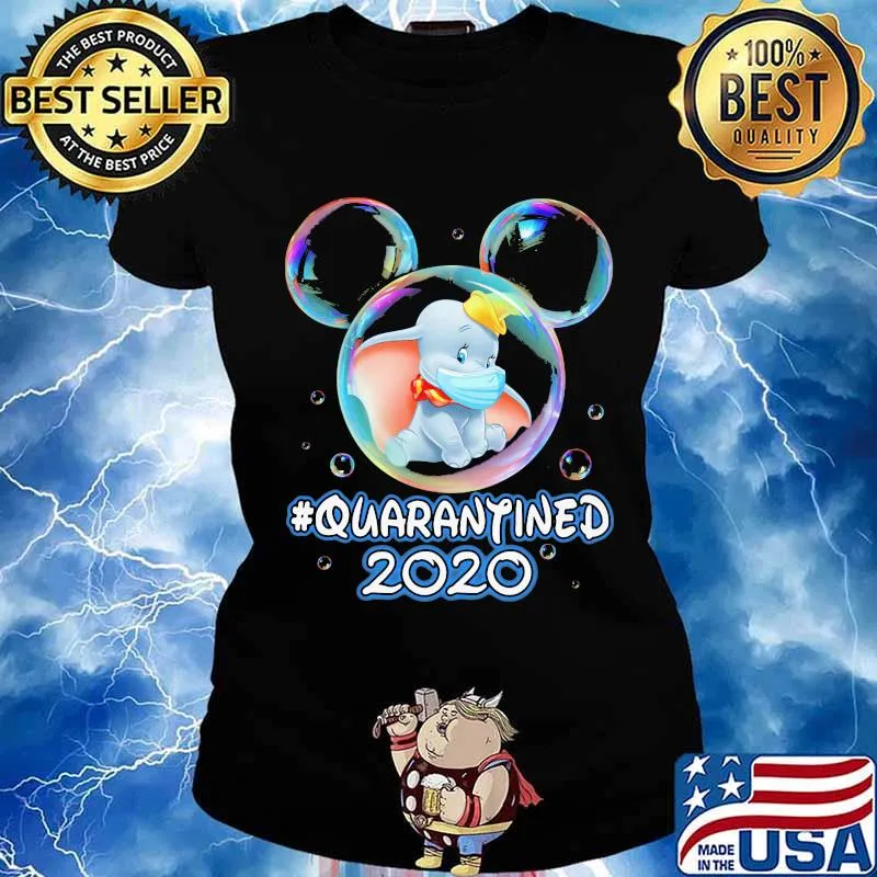 Mickey mouse dumbo wear mask quarantined 2020 s Ladies tee