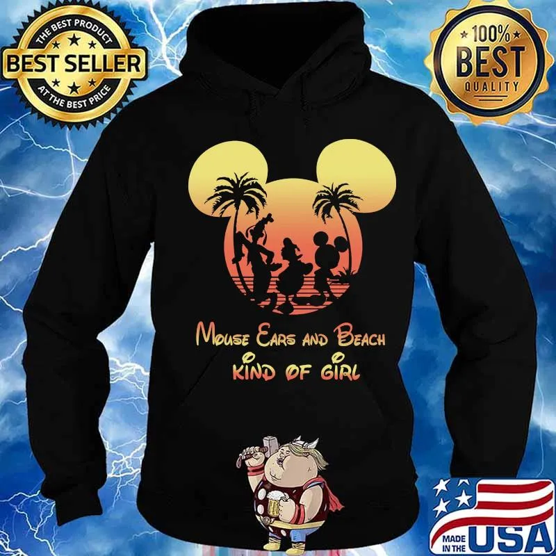 Mickey mouse ears and beach kind of girl s Hoodie