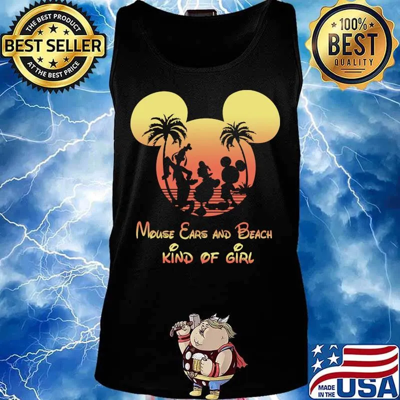 Mickey mouse ears and beach kind of girl s Tank top