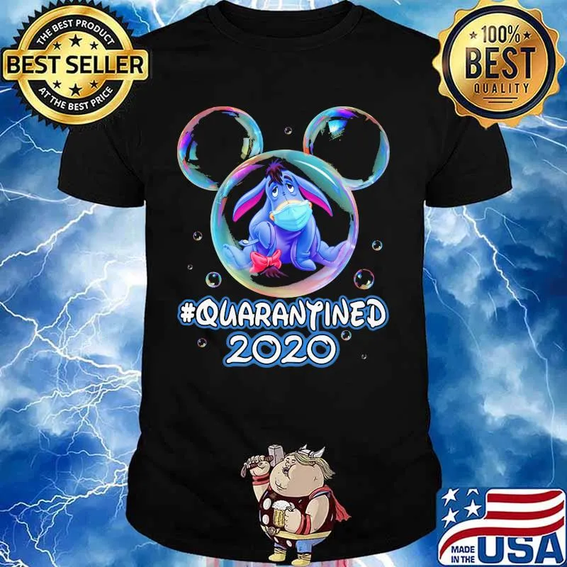 Mickey mouse eeyore wear mask quarantined 2020 shirt