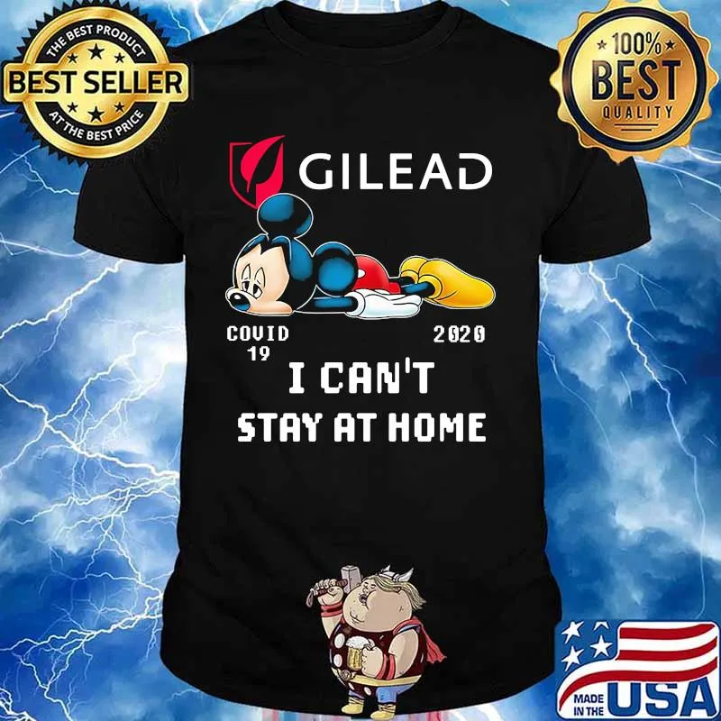 Mickey mouse gilead i can't stay at home covid-19 2020 shirt