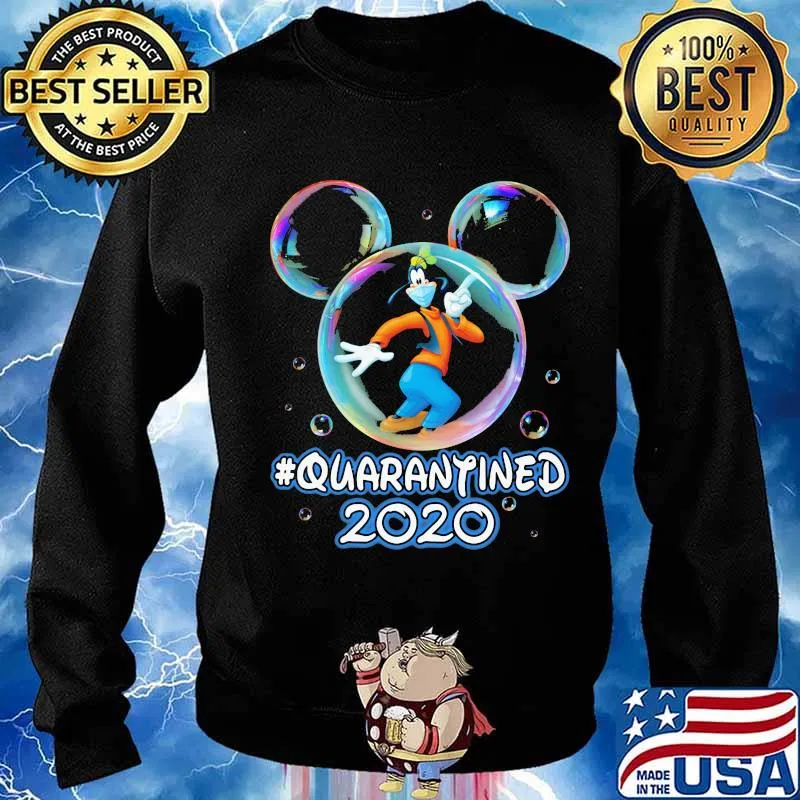Mickey mouse goofy wear mask quarantined 2020 s Sweater