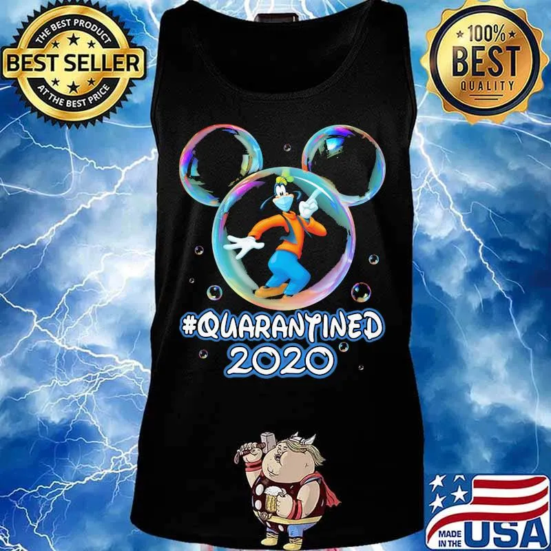 Mickey mouse goofy wear mask quarantined 2020 s Tank top