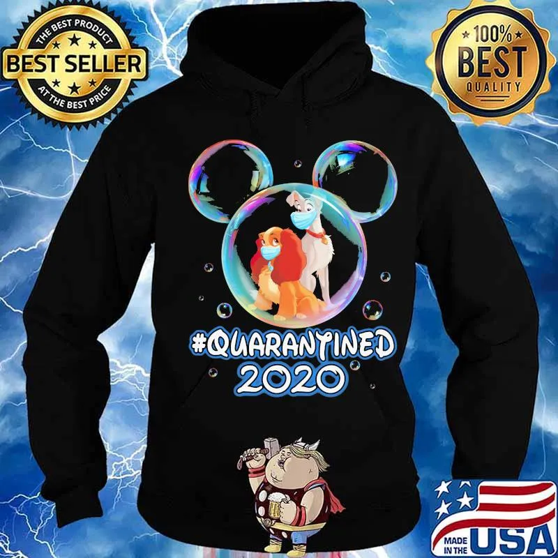Mickey mouse lady and the tramp wear mask quarantined 2020 s Hoodie