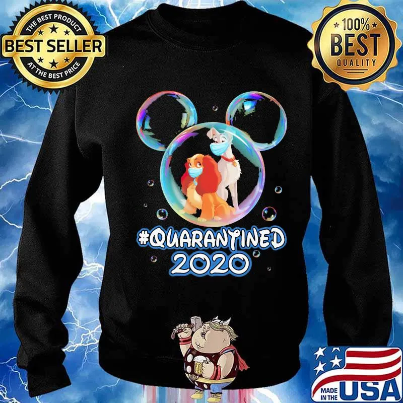 Mickey mouse lady and the tramp wear mask quarantined 2020 s Sweater