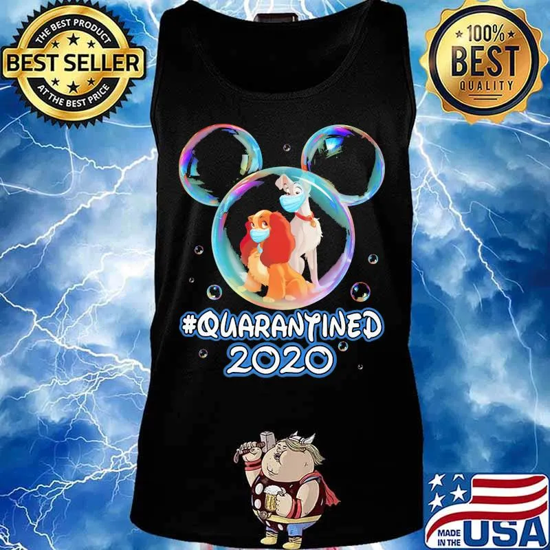 Mickey mouse lady and the tramp wear mask quarantined 2020 s Tank top