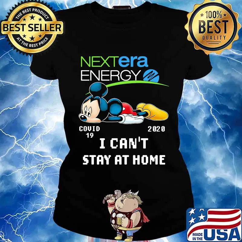 Mickey mouse nextera energy i can't stay at home covid-19 2020 s Ladies tee