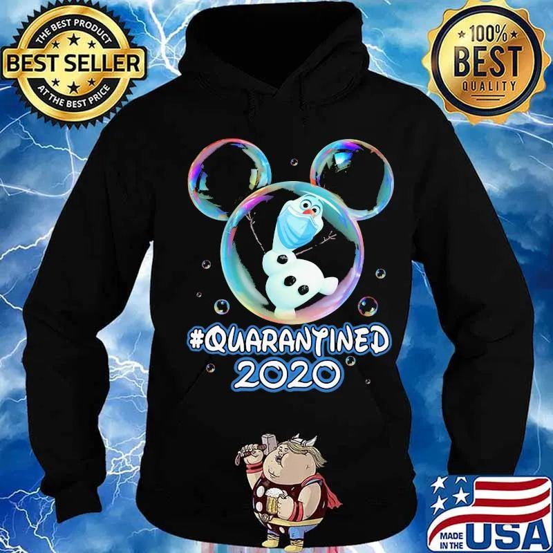 Mickey mouse olaf wear mask quarantined 2020 s Hoodie
