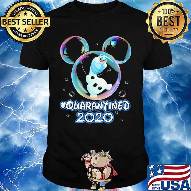 Mickey mouse olaf wear mask quarantined 2020 shirt