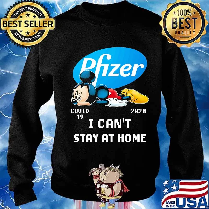Mickey mouse pfizer i can't stay at home covid-19 2020 s Sweater