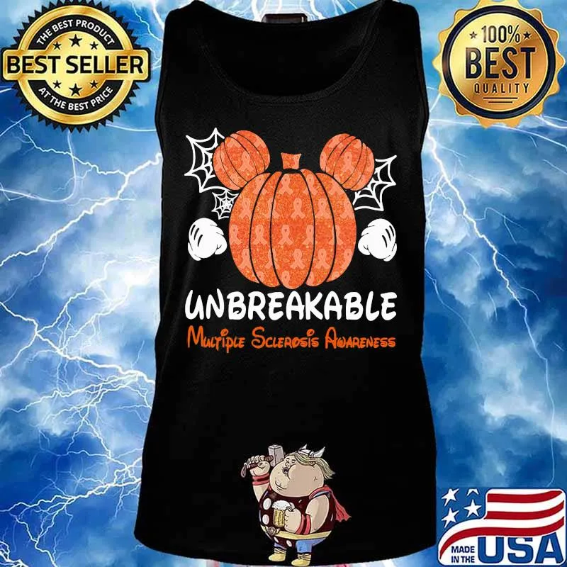 Mickey mouse pumpkin unbreakable multiple sclerosis awareness s Tank top