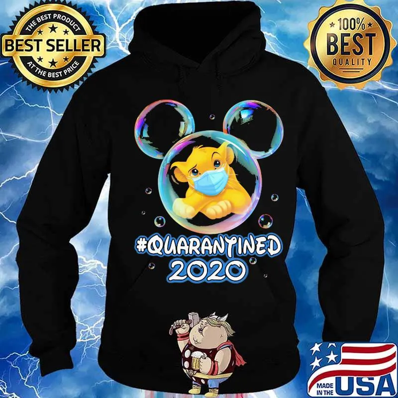 Mickey mouse simba wear mask quarantined 2020 s Hoodie