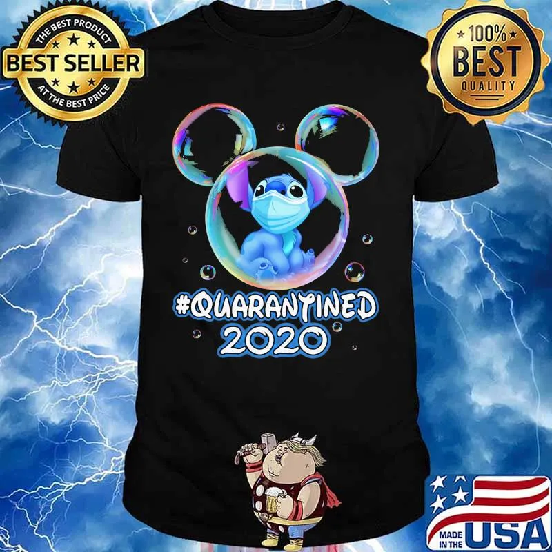 Mickey mouse stitch wear mask quarantined 2020 shirt
