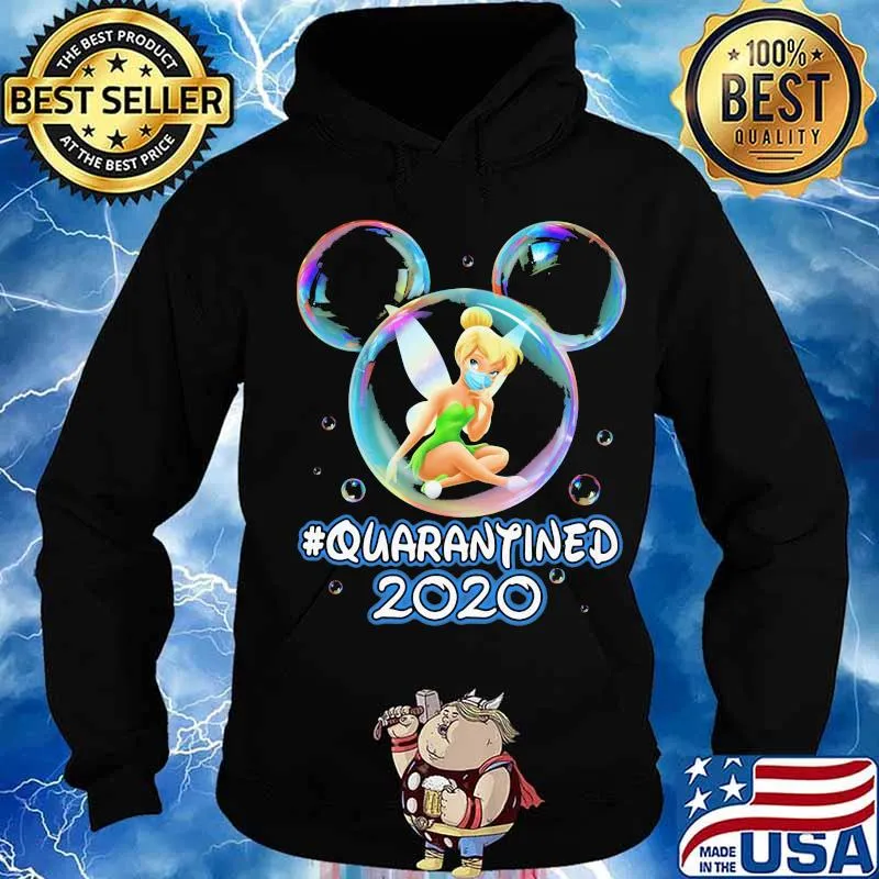 Mickey mouse tinker bell wear mask quarantined 2020 s Hoodie