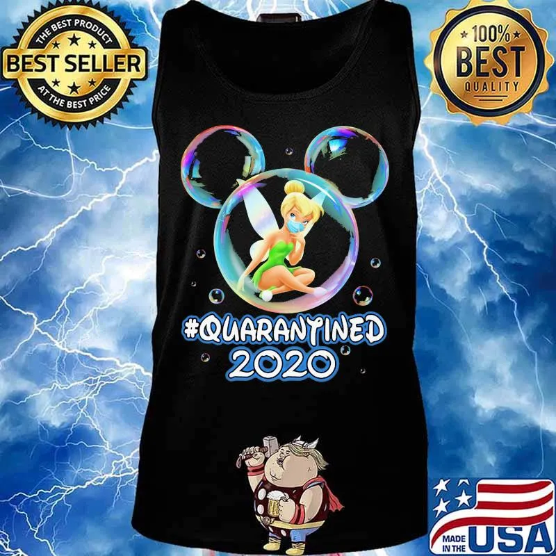 Mickey mouse tinker bell wear mask quarantined 2020 s Tank top