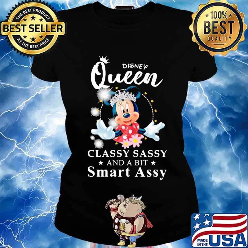 Minnie mouse disney queen classy sassy and a bit smart assy s Ladies tee