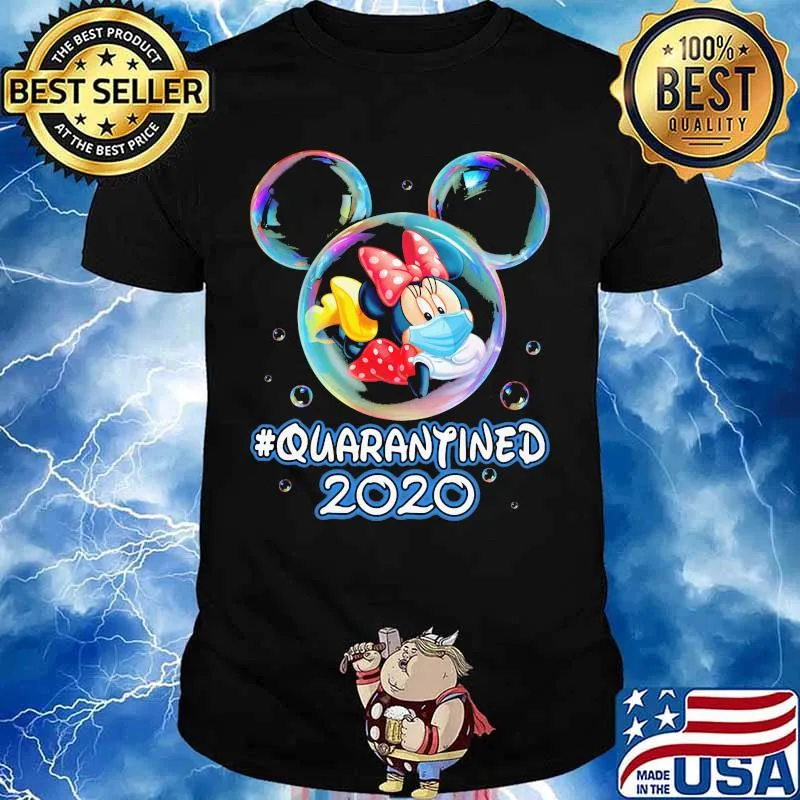 Minnie mouse wear mask quarantined 2020 shirt