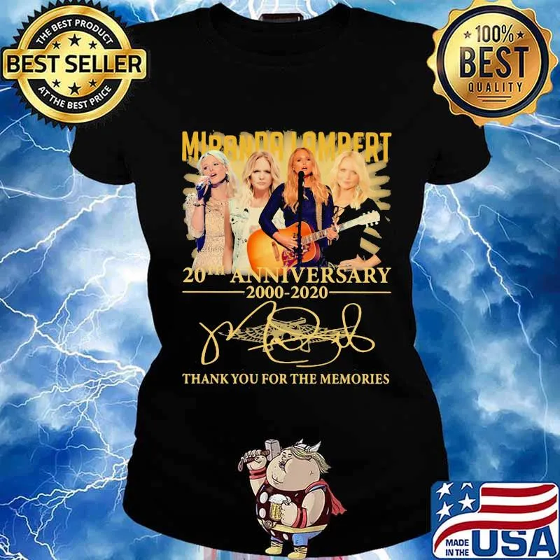 Miranda lambert 20th anniversary 2000 2020 thank for the memories signatures s Ladies tee